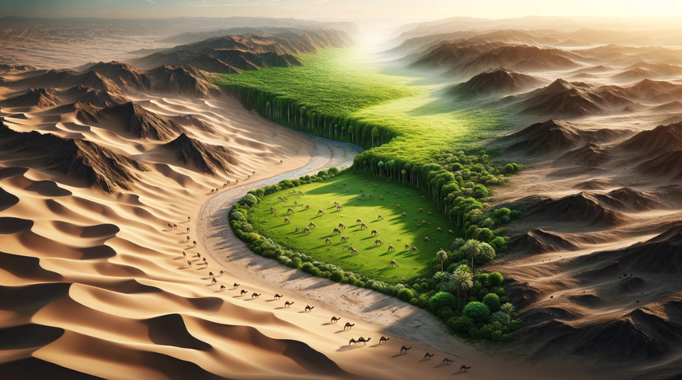 Desert Miracle: Mecca and Medina Green Oasis Revealed