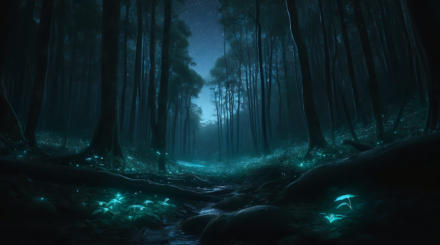 India's Luminous Forests: A Nighttime Marvel