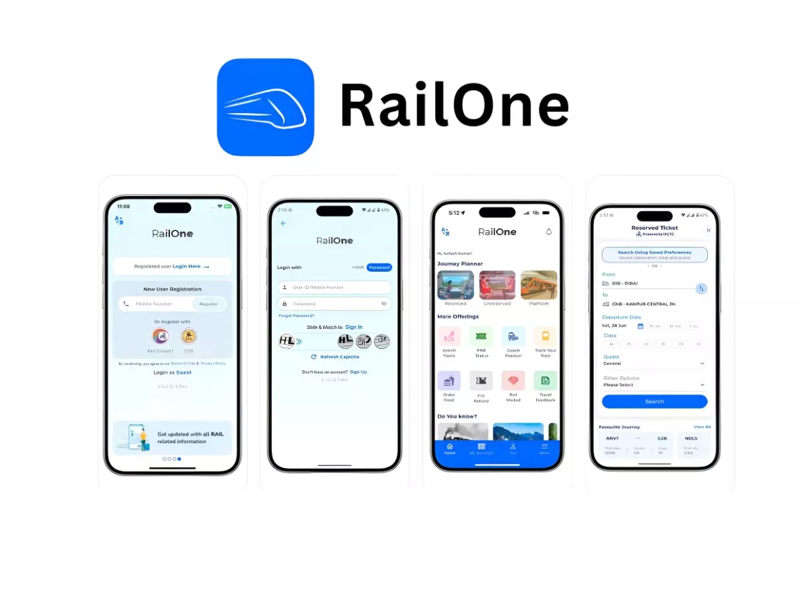 Indian Railways Launches RailOne App for Seamless Ticketing and Passenger Services.
