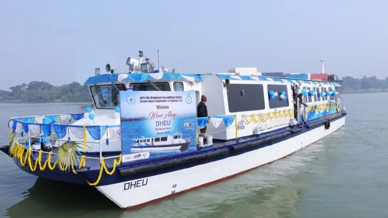 Kolkata Launches Dheu, Its First Fully Electric Ferry for Sustainable River Cruises