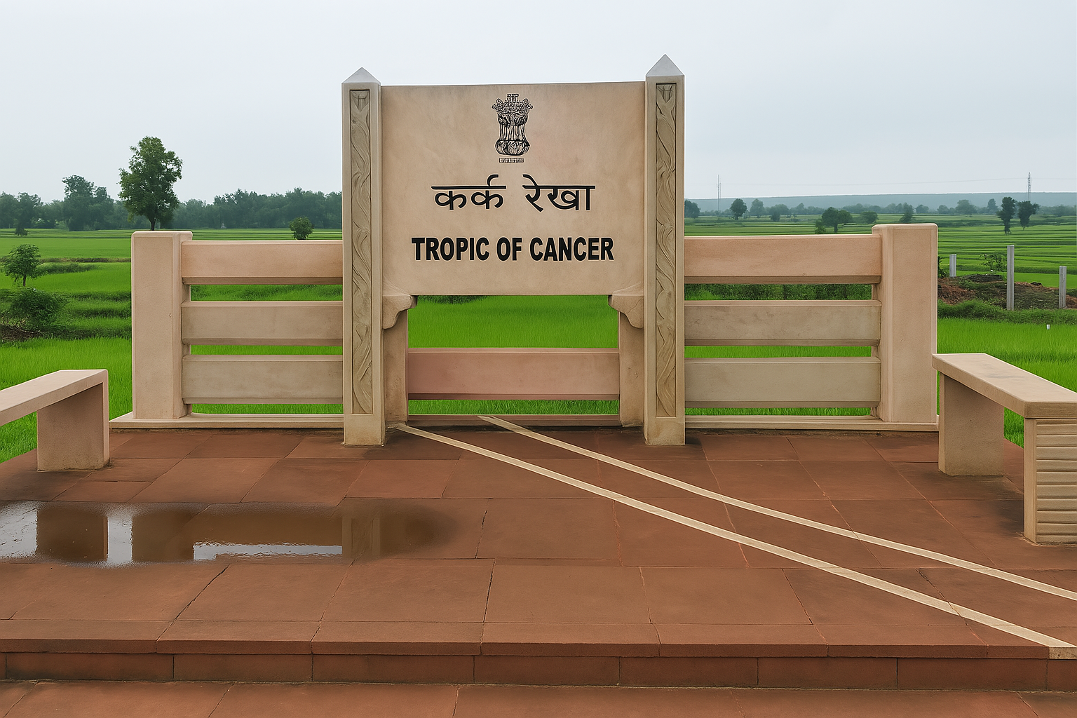 This Scenic Drive from Bhopal Lets You Stand on the Tropic of Cancer