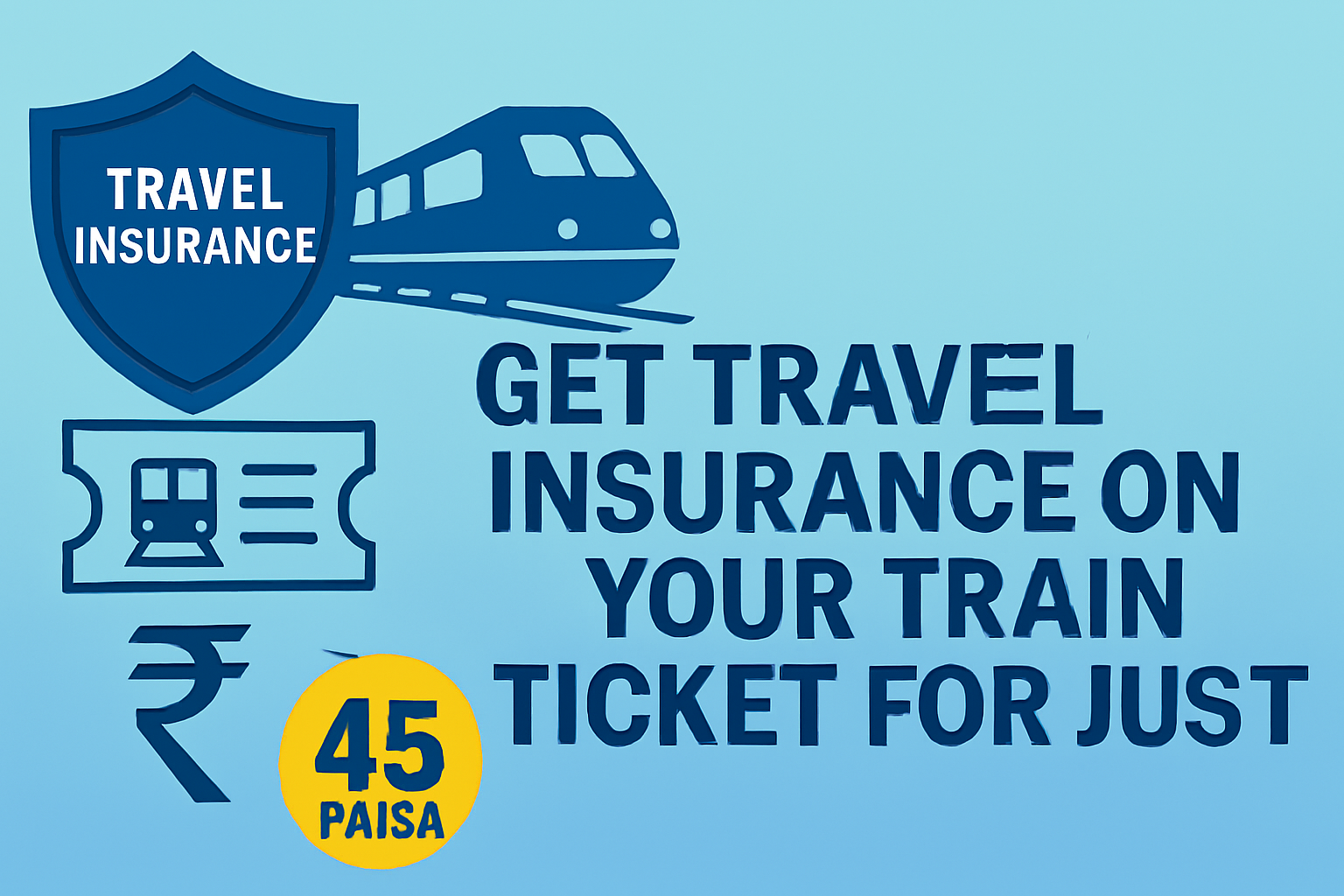Now Get Travel Insurance on Your Train Ticket for Just 45 Paisa