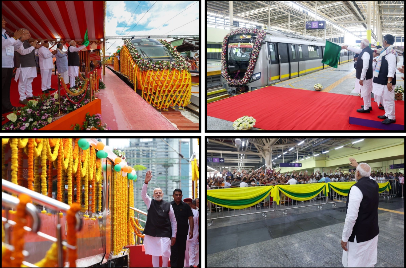 PM Modi Inaugurates Bengaluru’s Yellow Line Metro and Vande Bharat Express